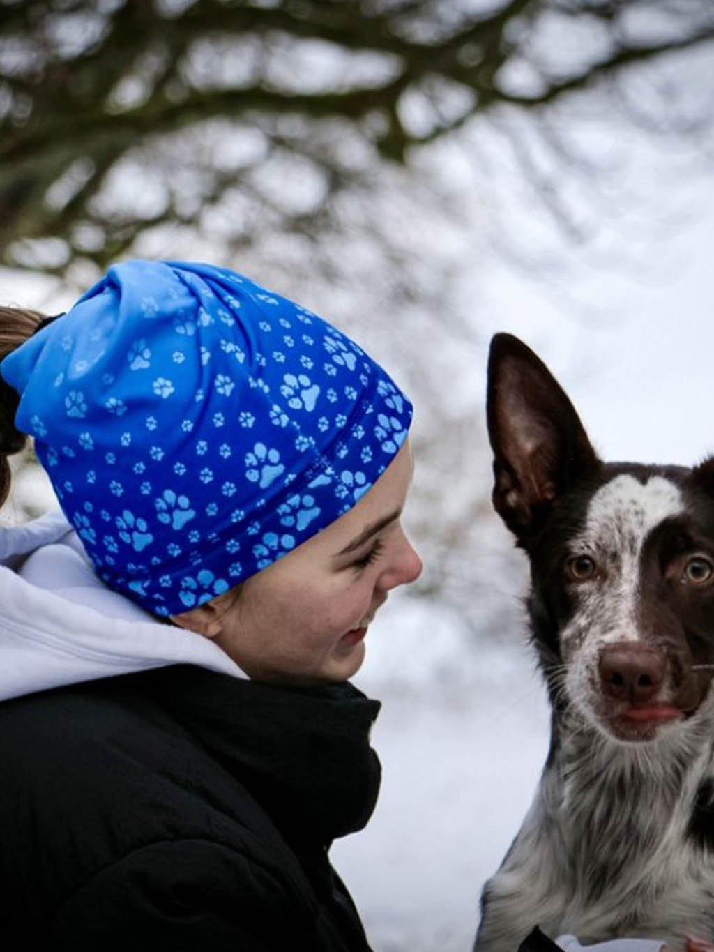 Sport. pet omkeerbaar gat voor paardenstaart A9 blauw - limoen