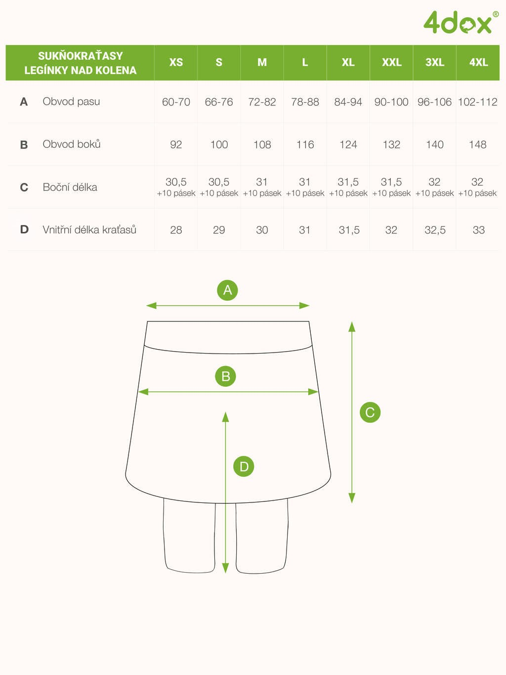 Middelste camouflage skort 4dox