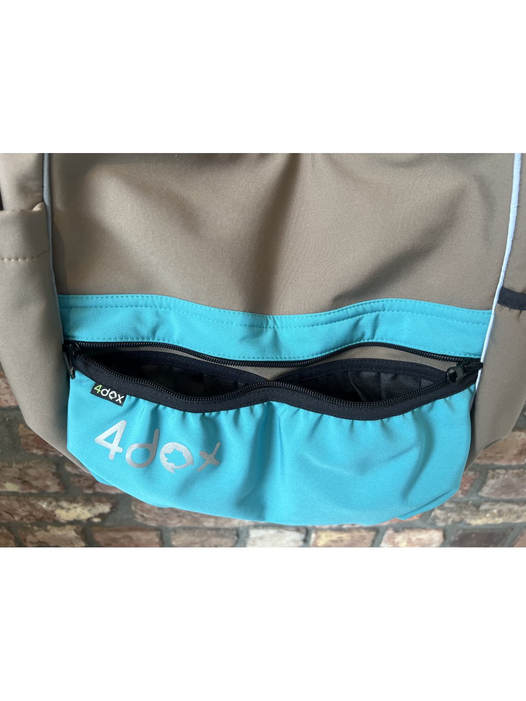 Trainingshandtas groot Taupe Turquoise - binnen enkele werkdagen geleverd!