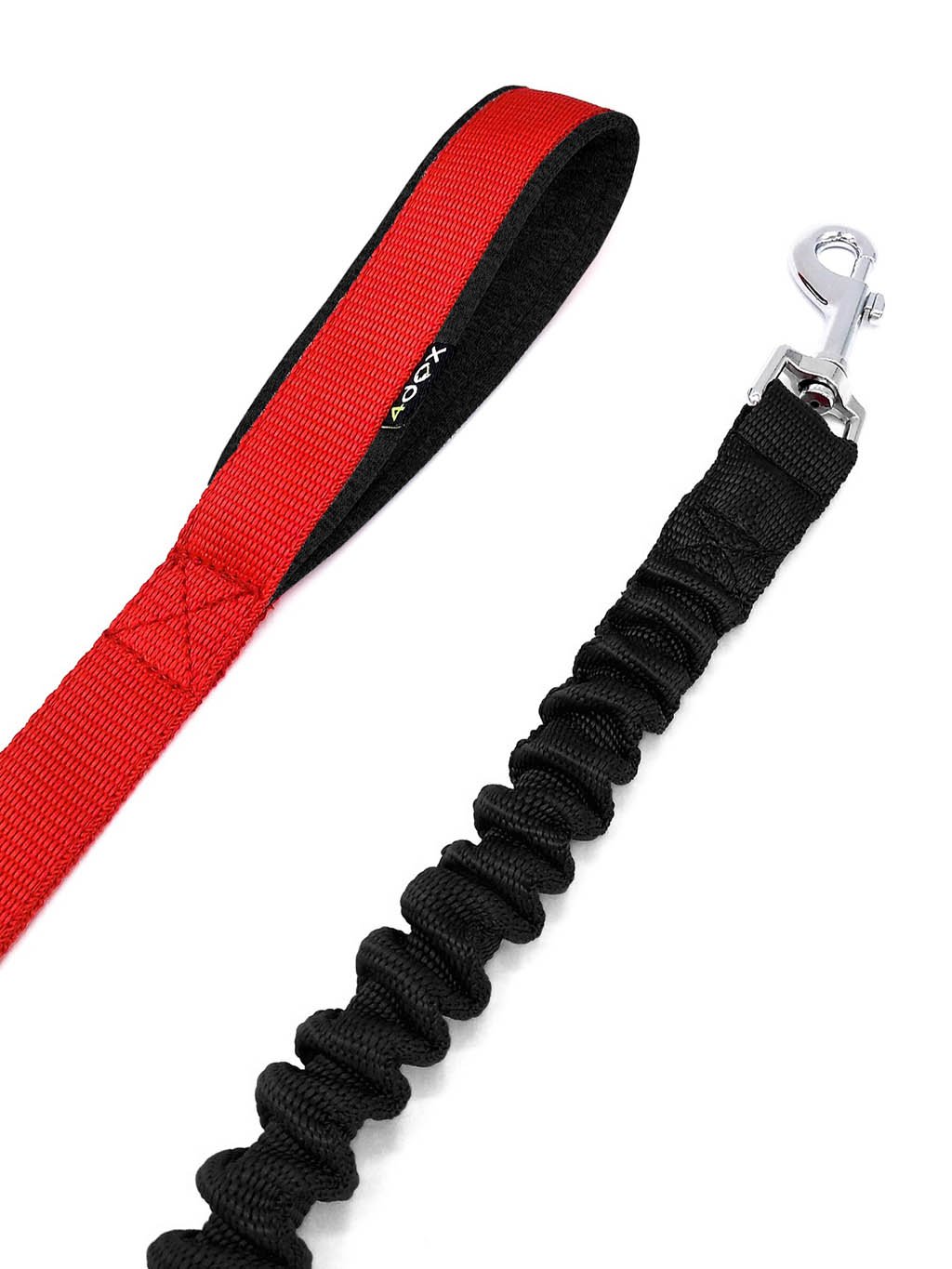 Leash with shock absorber RED-BLACK 4dox