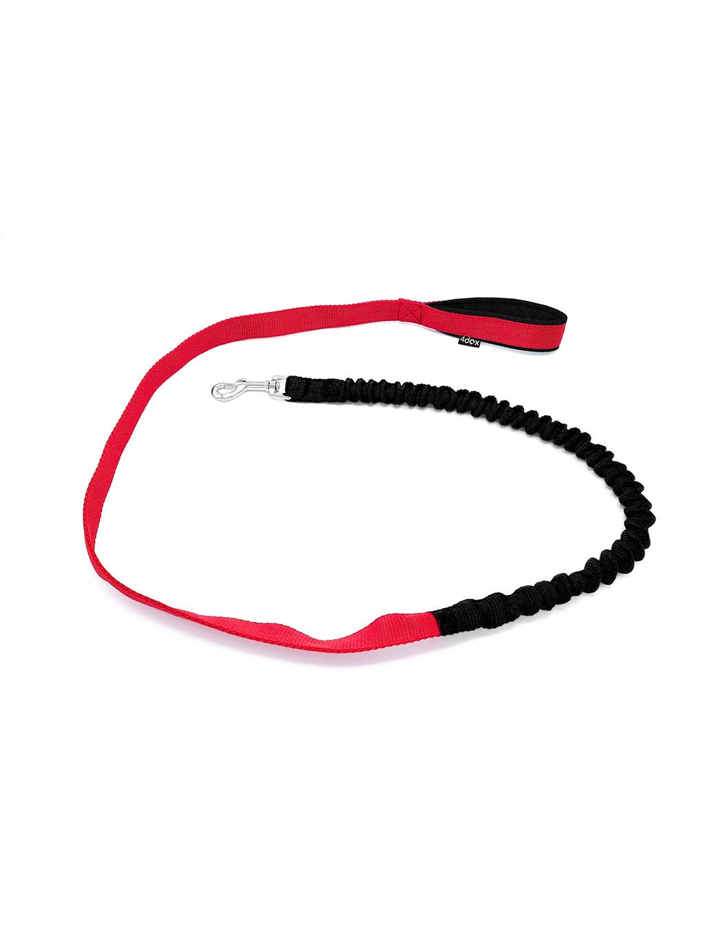 Leash with shock absorber RED-BLACK 4dox