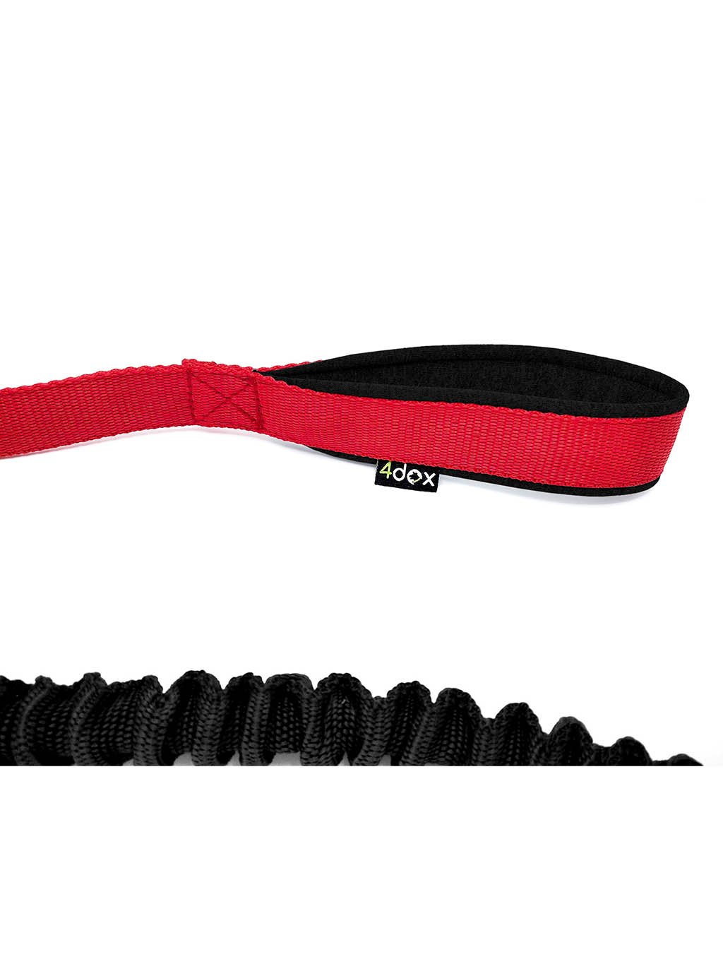 Leash with shock absorber RED-BLACK 4dox