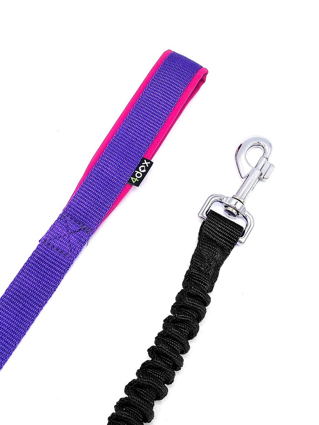 Leash with a shock absorber PURPLE-BLACK