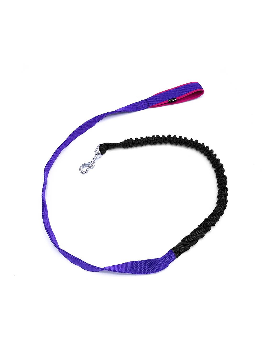 Leash with a shock absorber PURPLE-BLACK