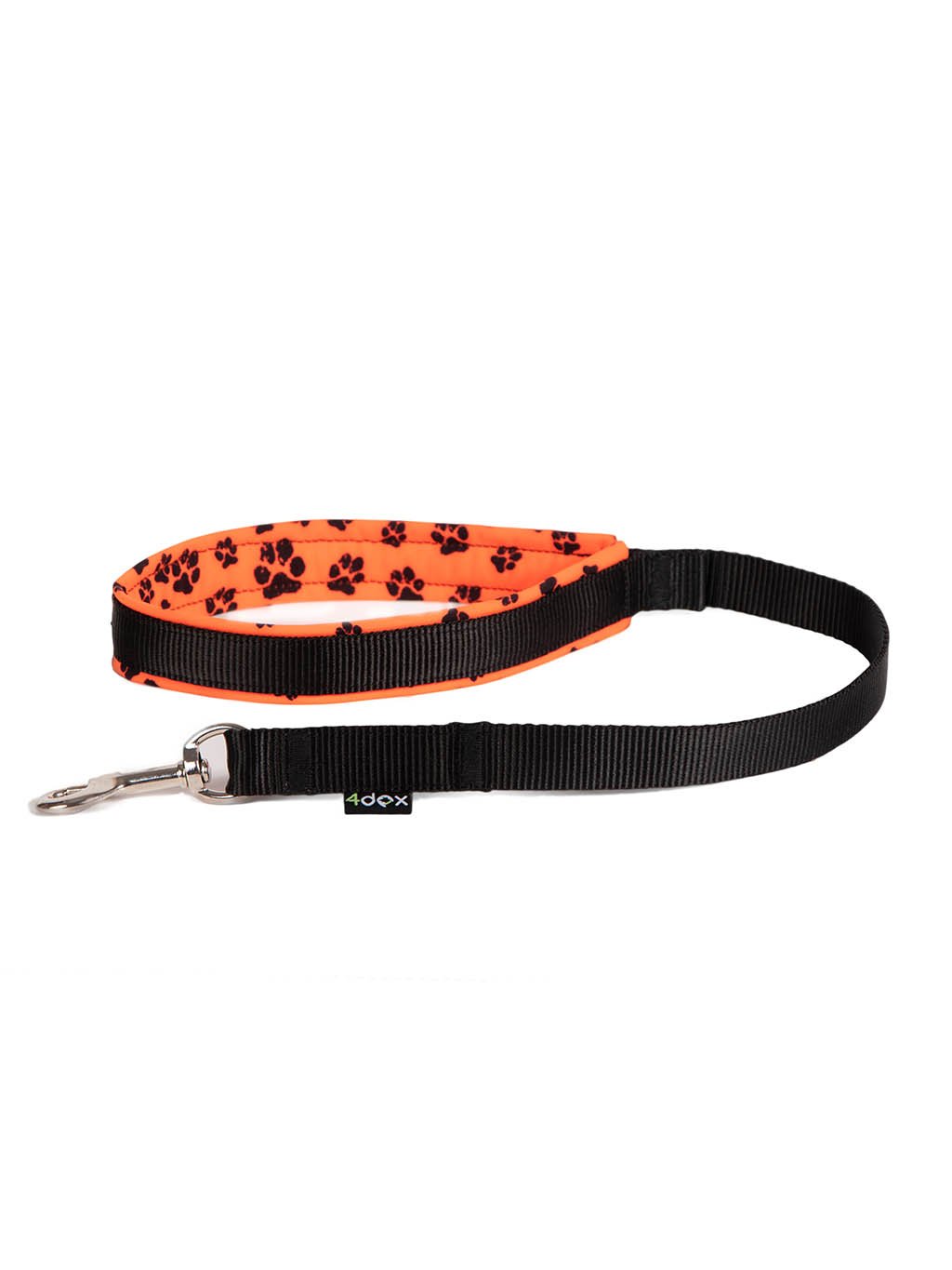 Training leash LONG - neon orange paw