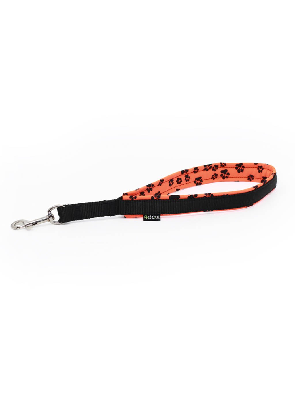 Extra strong training leash - neon orange paw