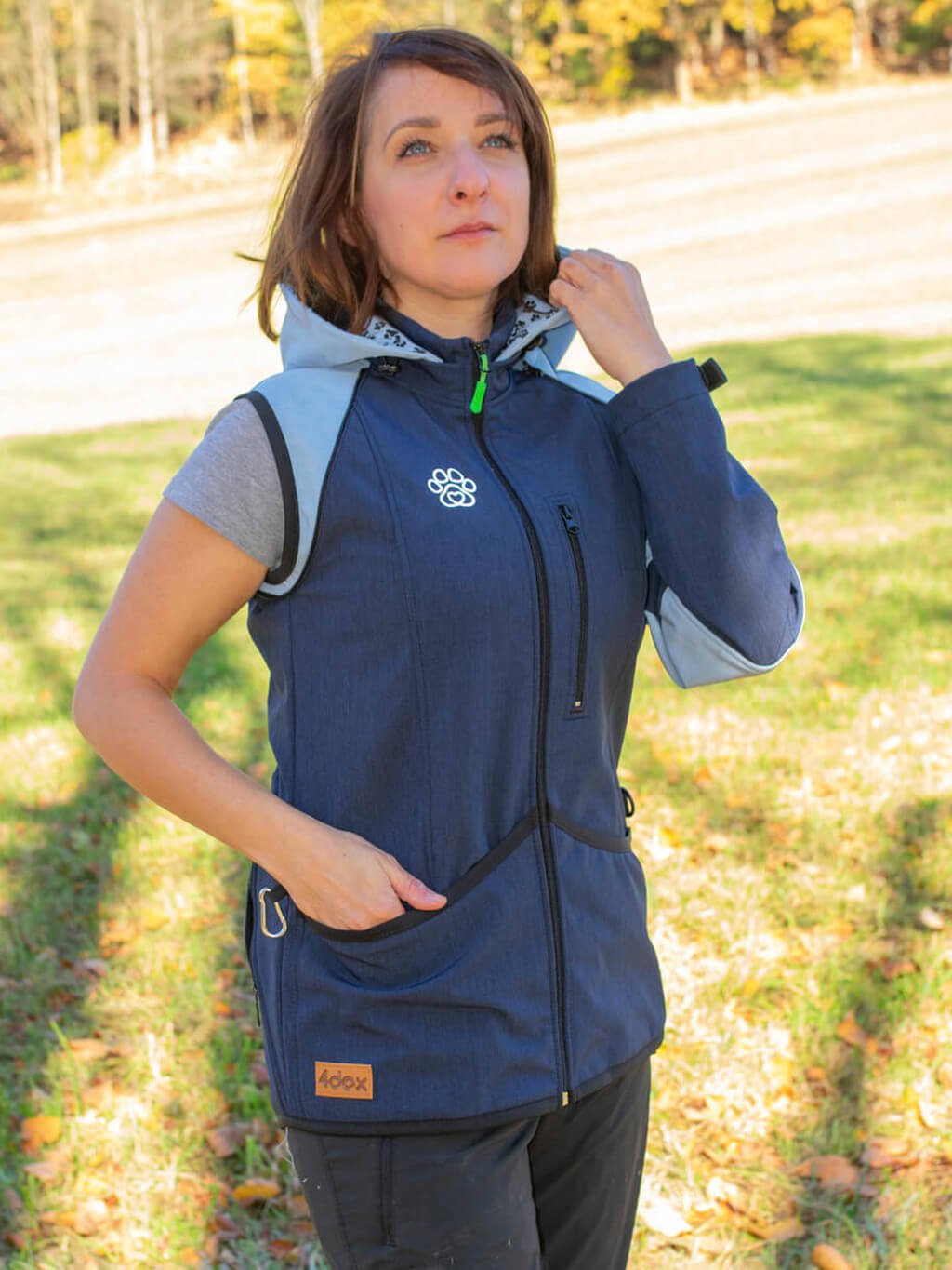 Women's training jacket 2 in 1 blueberry