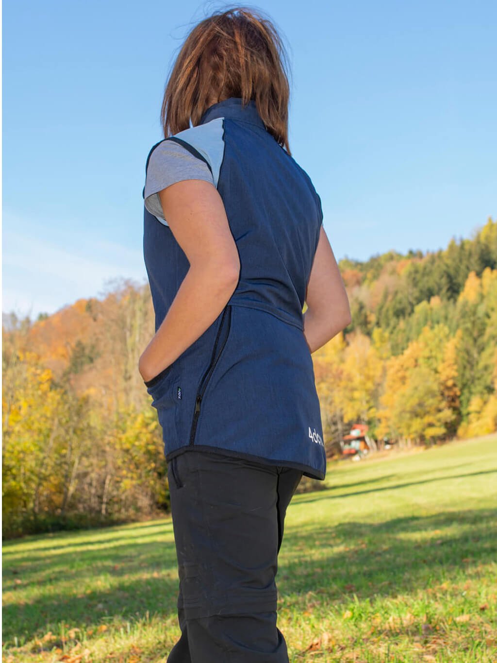 Women's training jacket 2 in 1 blueberry