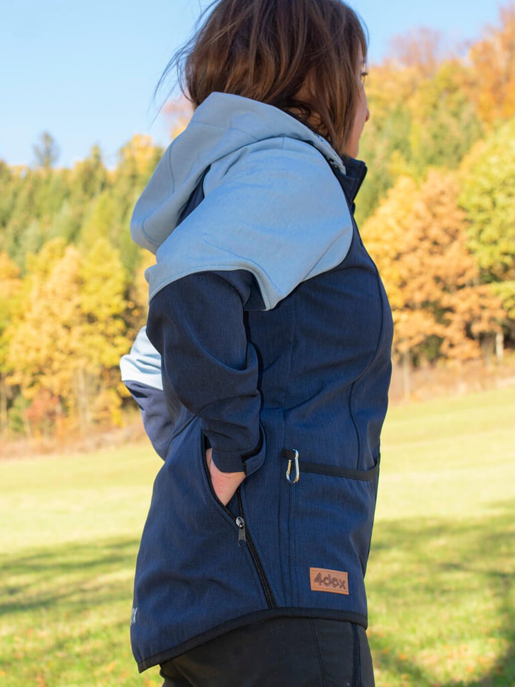 Women's training jacket 2 in 1 blueberry