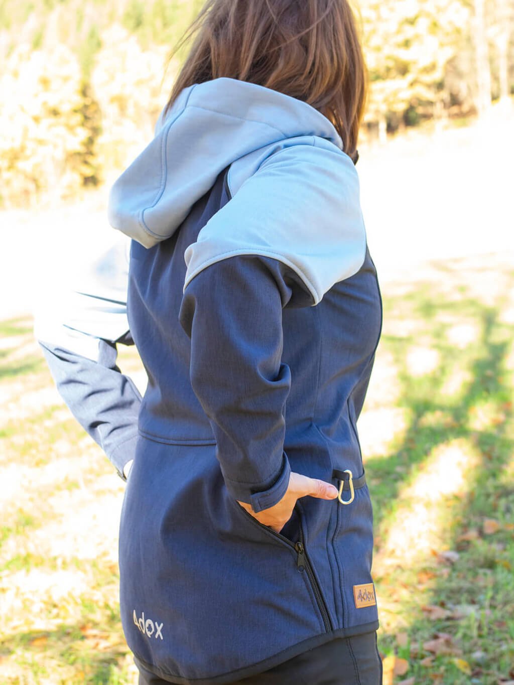 Women's training jacket 2 in 1 blueberry