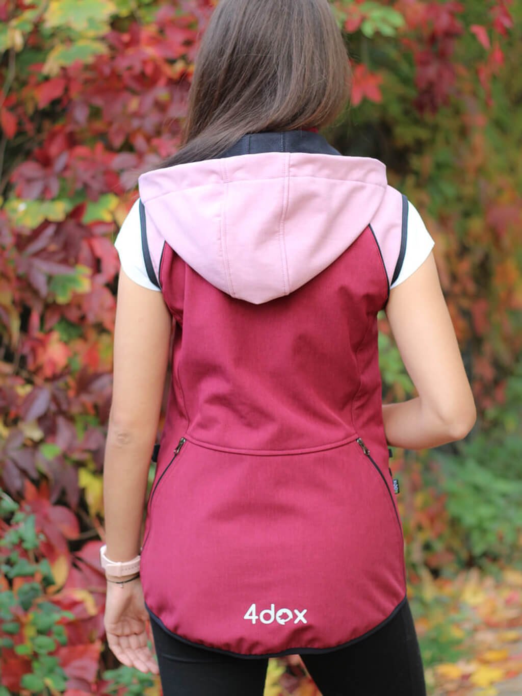 Women's training jacket 2 in 1 garnet