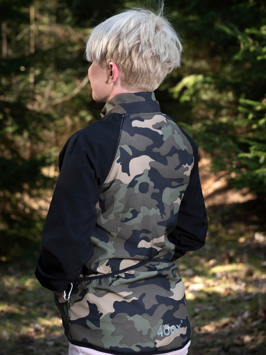 Women's training jacket 2 in 1 camouflage