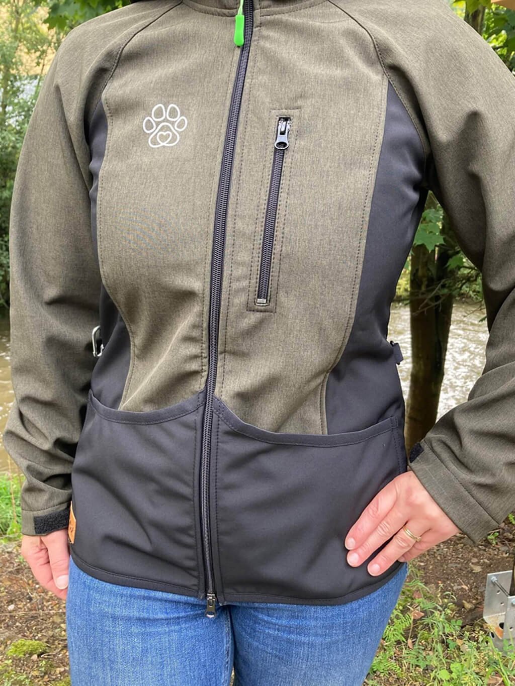 Women's khaki training jacket