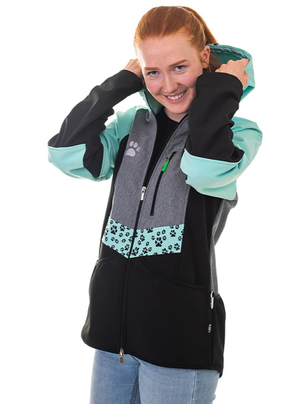 Women's training jacket mint all-year round