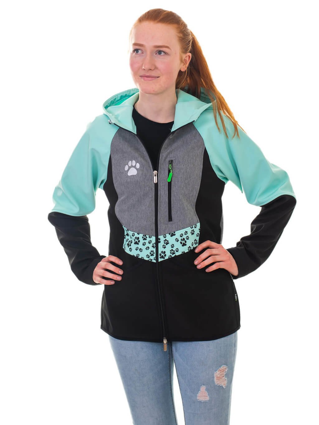 Women's training jacket mint all-year round