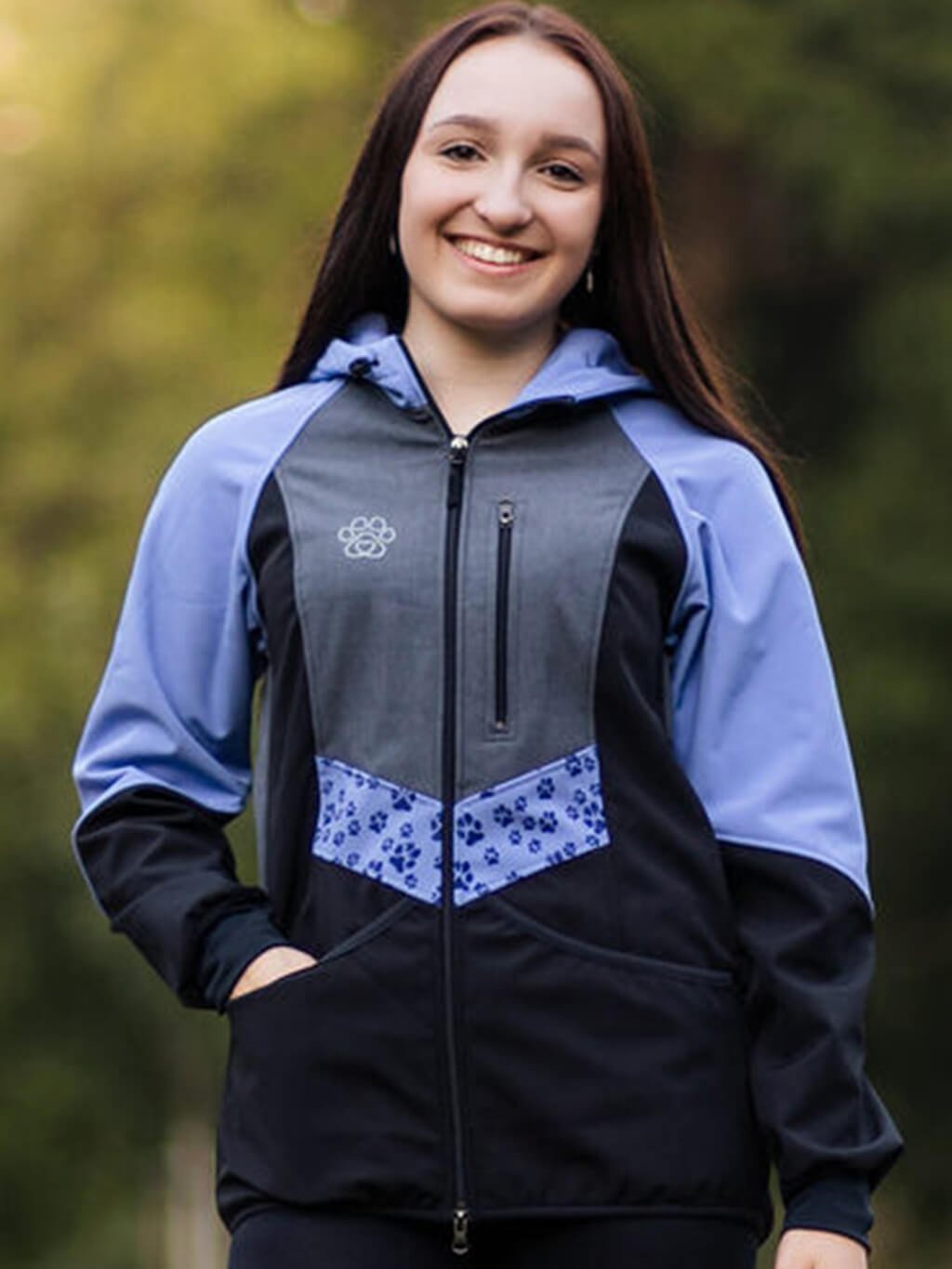 Ladies training jacket periwinkle all year 4dox