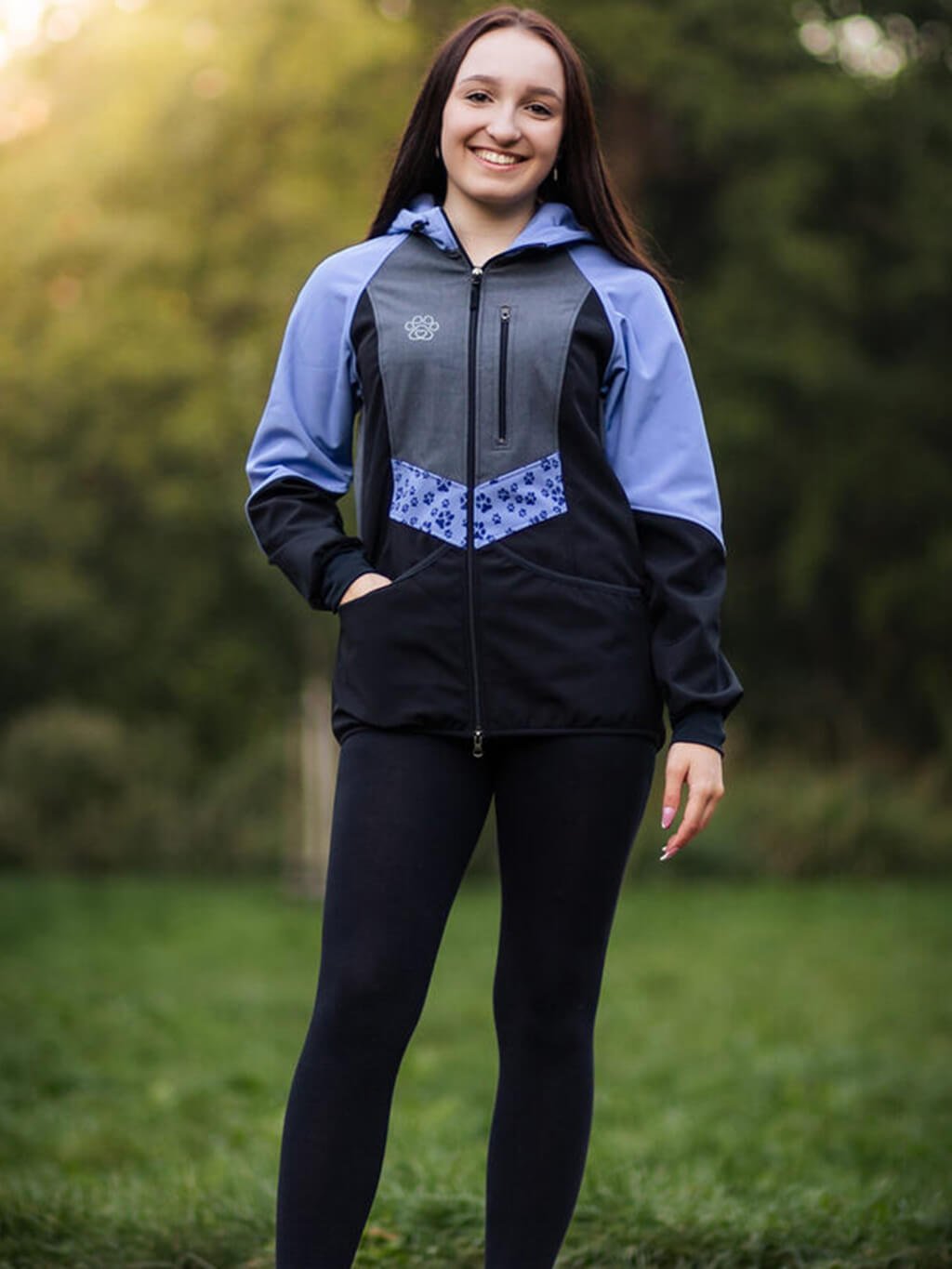 Ladies training jacket periwinkle all year 4dox