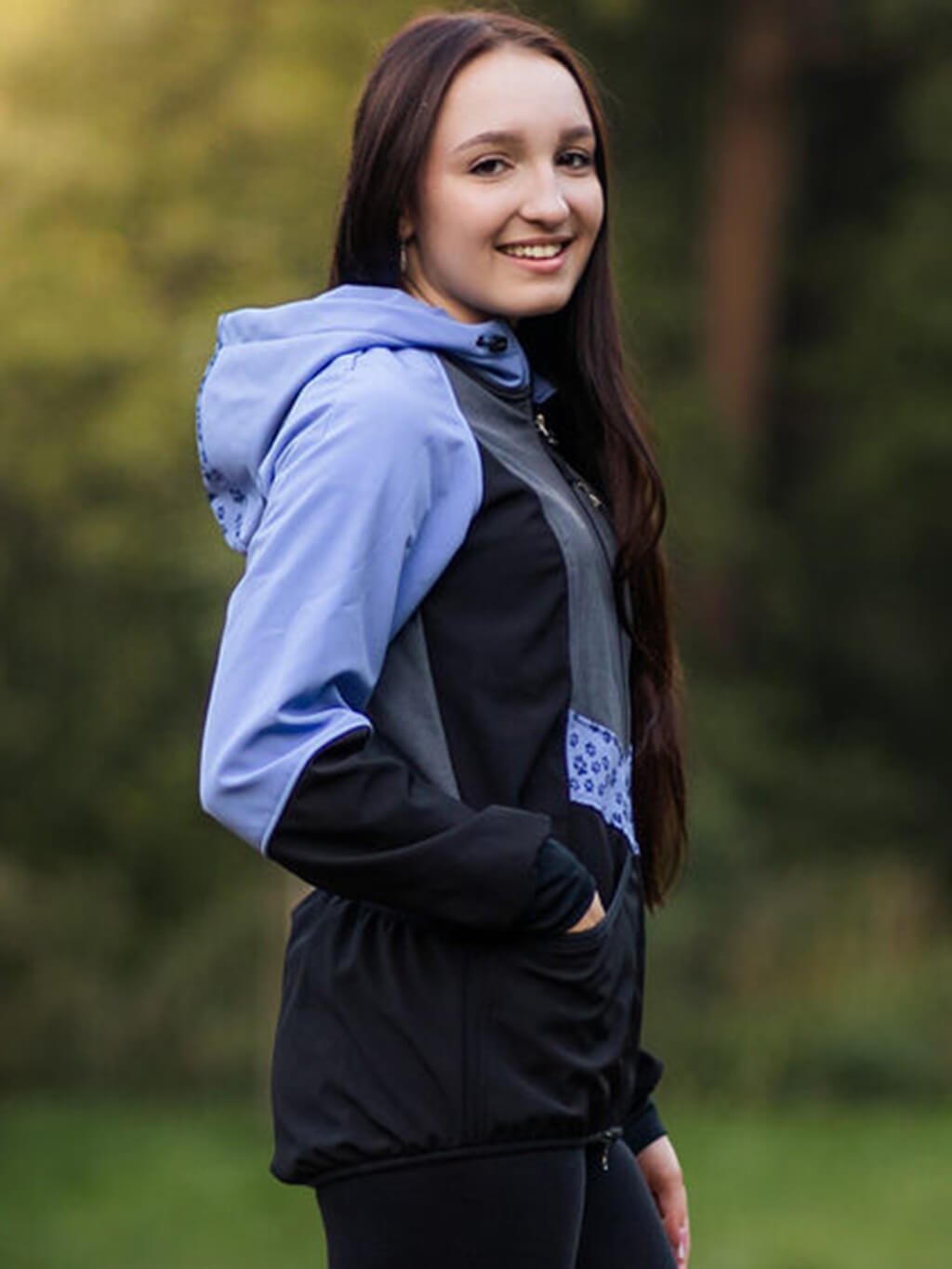 Ladies training jacket periwinkle all year 4dox