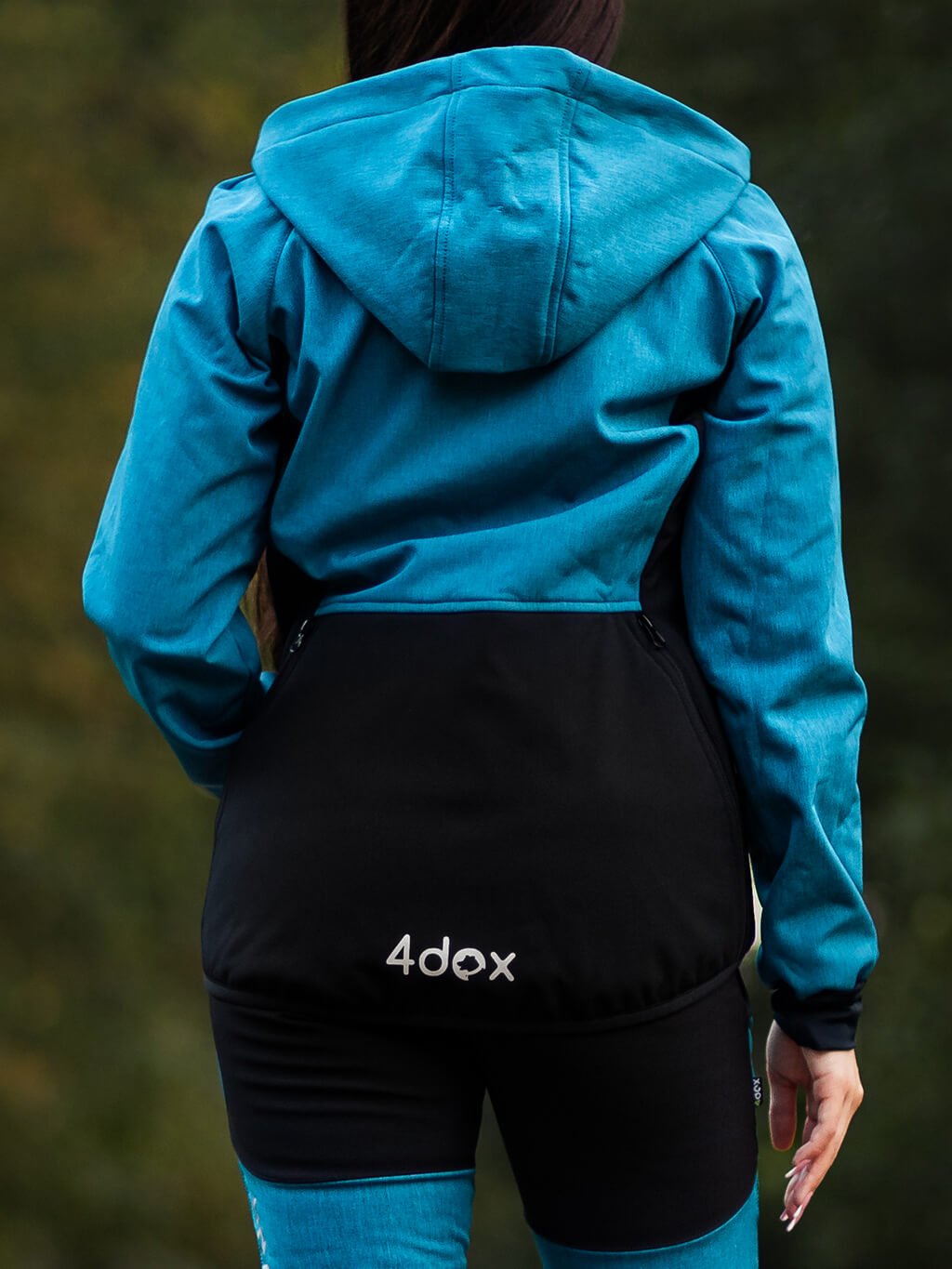 Ladies training jacket petrol-black 4dox