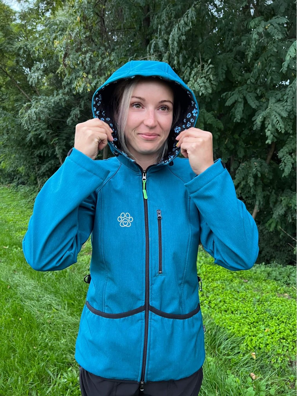 Women's training jacket teal