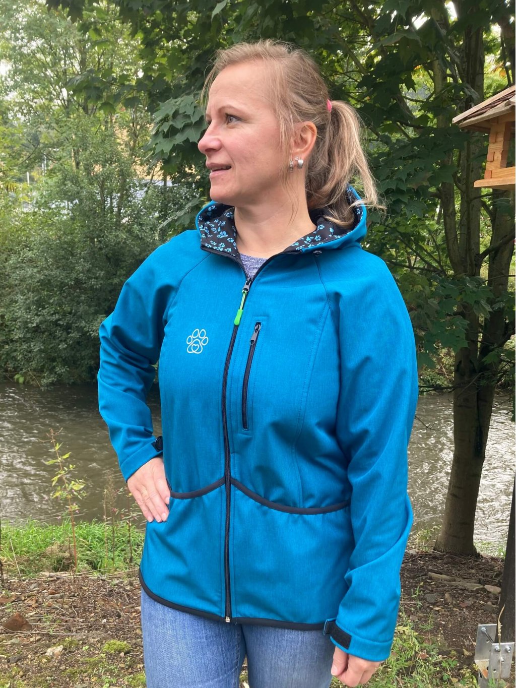 Women's training jacket teal