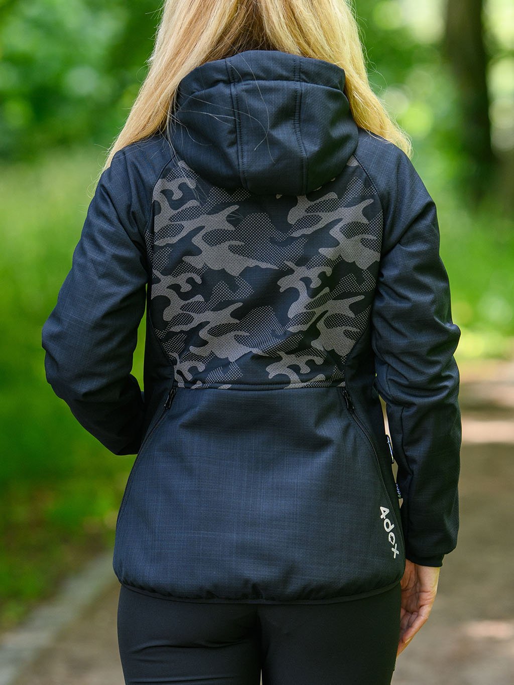 Women's training jacket reflective camouflage