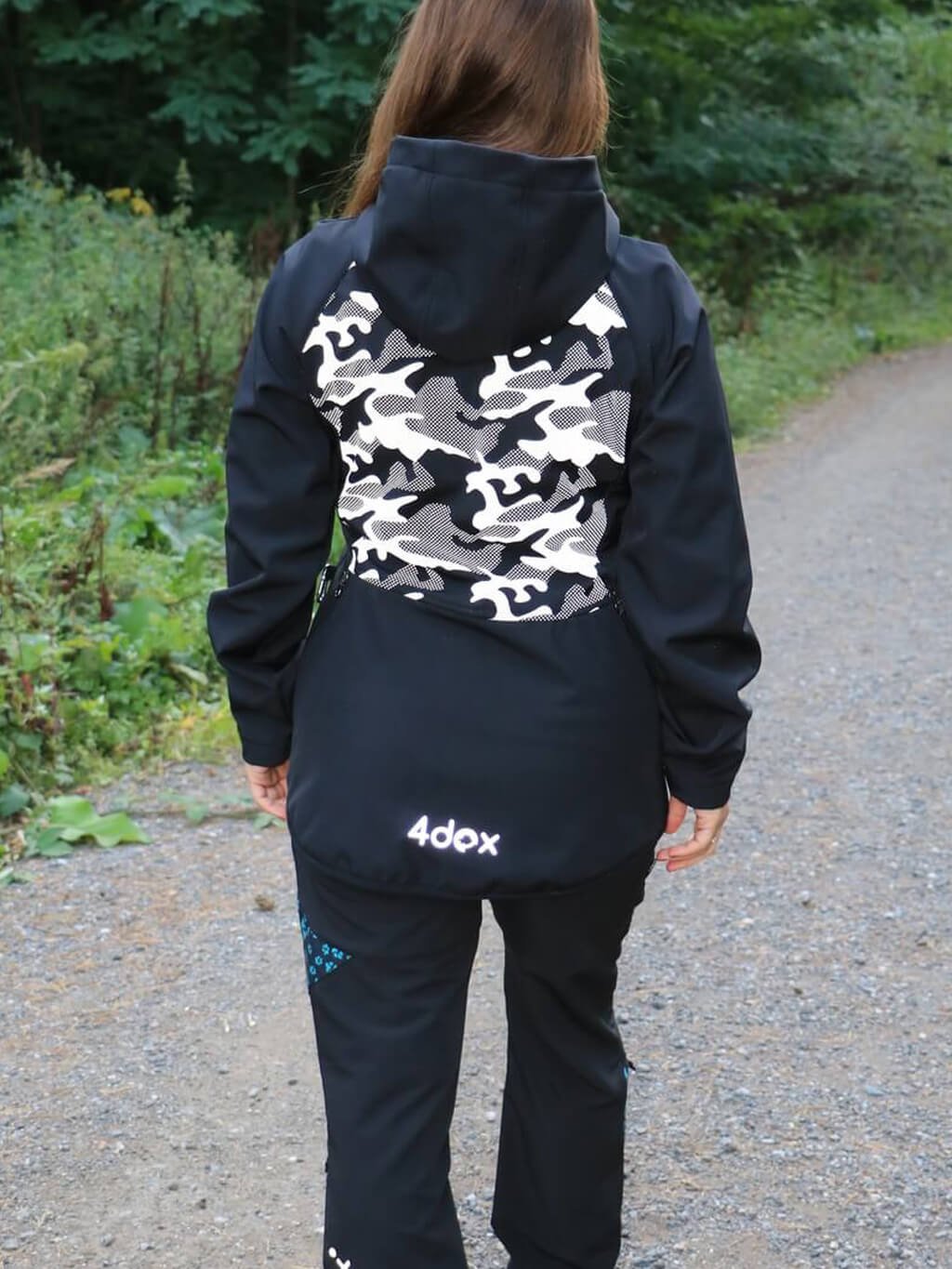 Dames trainingsjas reflecterend camouflage 4dox