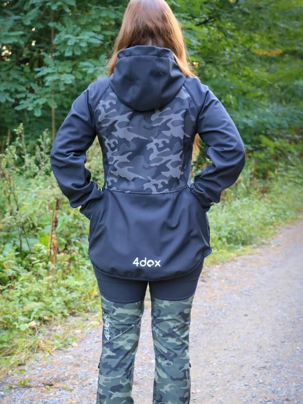 Dames trainingsjas reflecterend camouflage 4dox