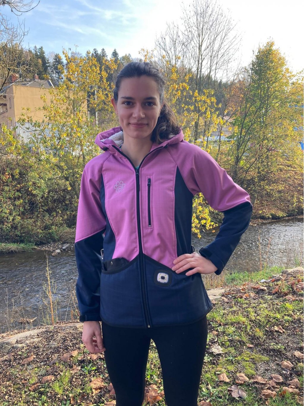 Women's training jacket plum all-year round