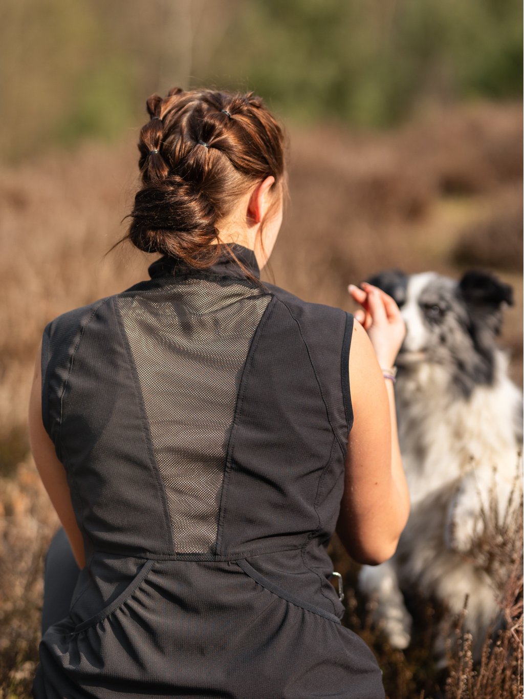 Dames Mesh zomer bodywarmer 4dox - zwart