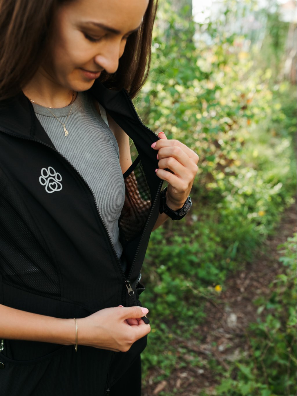 Dames Mesh zomer bodywarmer 4dox - zwart