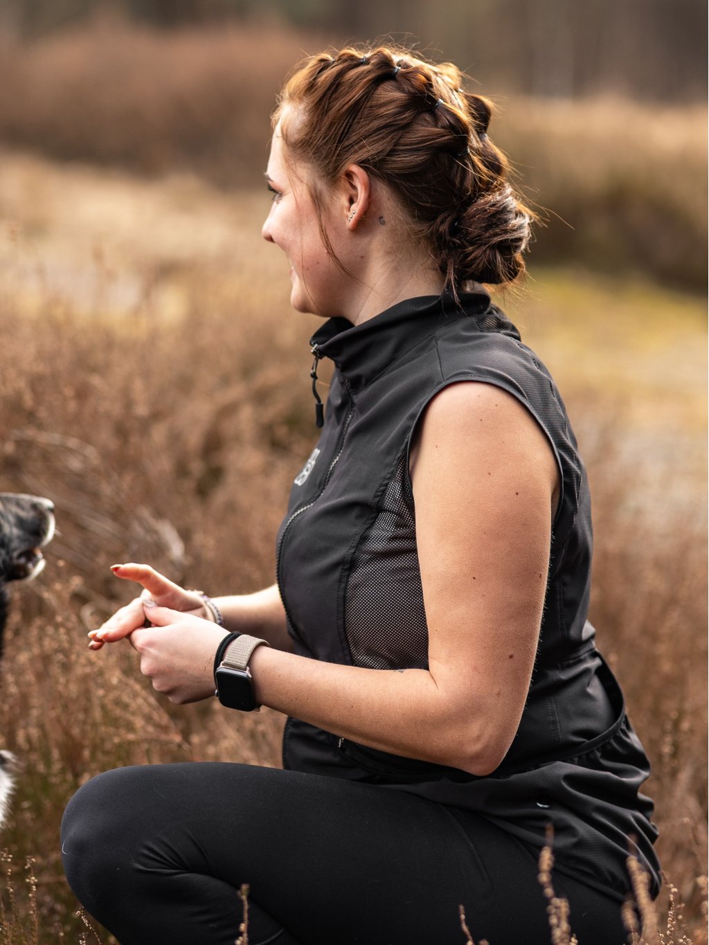 Dames Mesh zomer bodywarmer 4dox - zwart