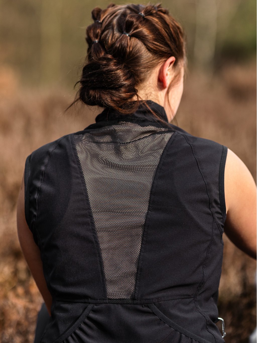 Dames Mesh zomer bodywarmer 4dox - zwart