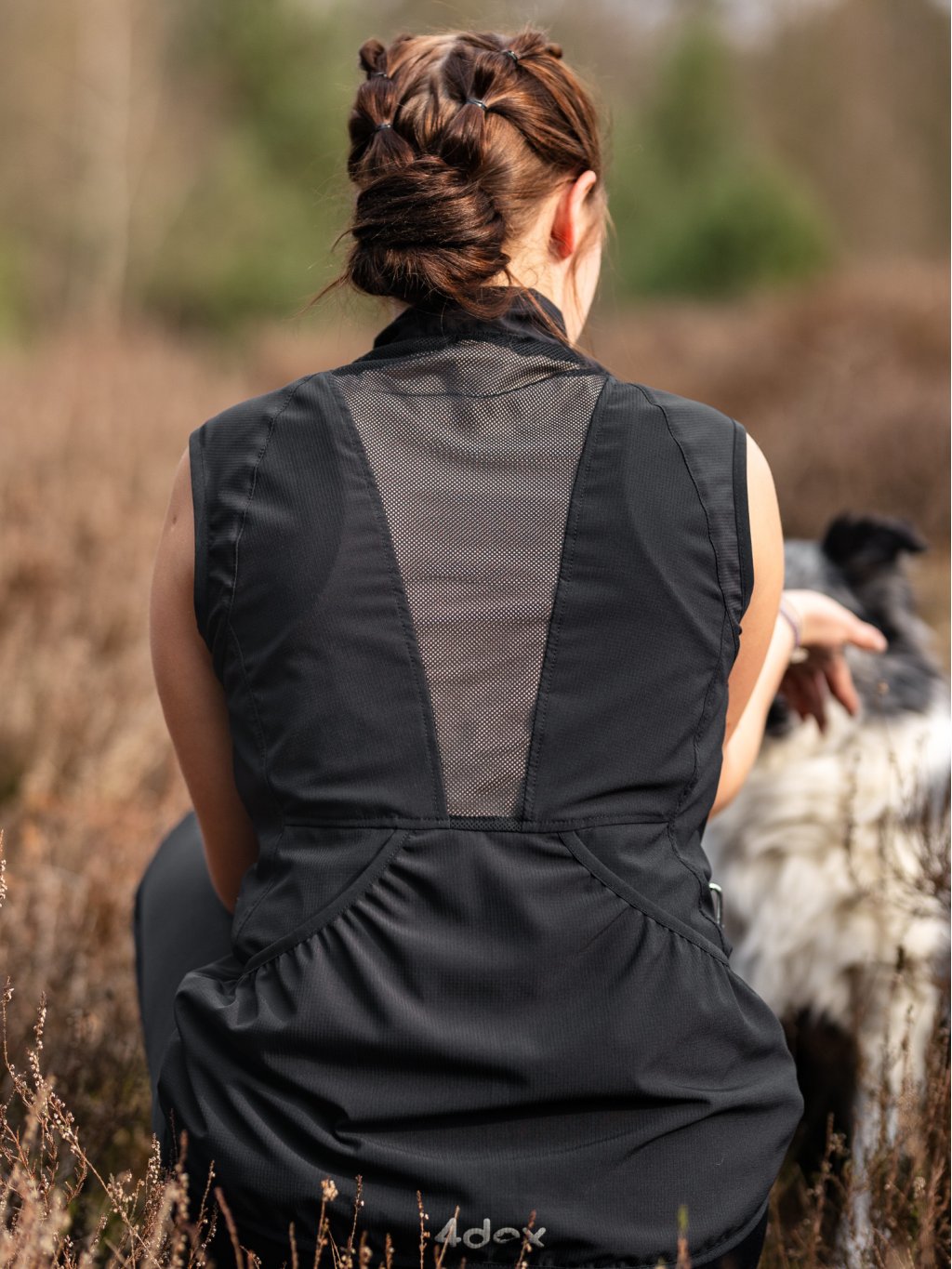 Dames Mesh zomer bodywarmer 4dox - zwart