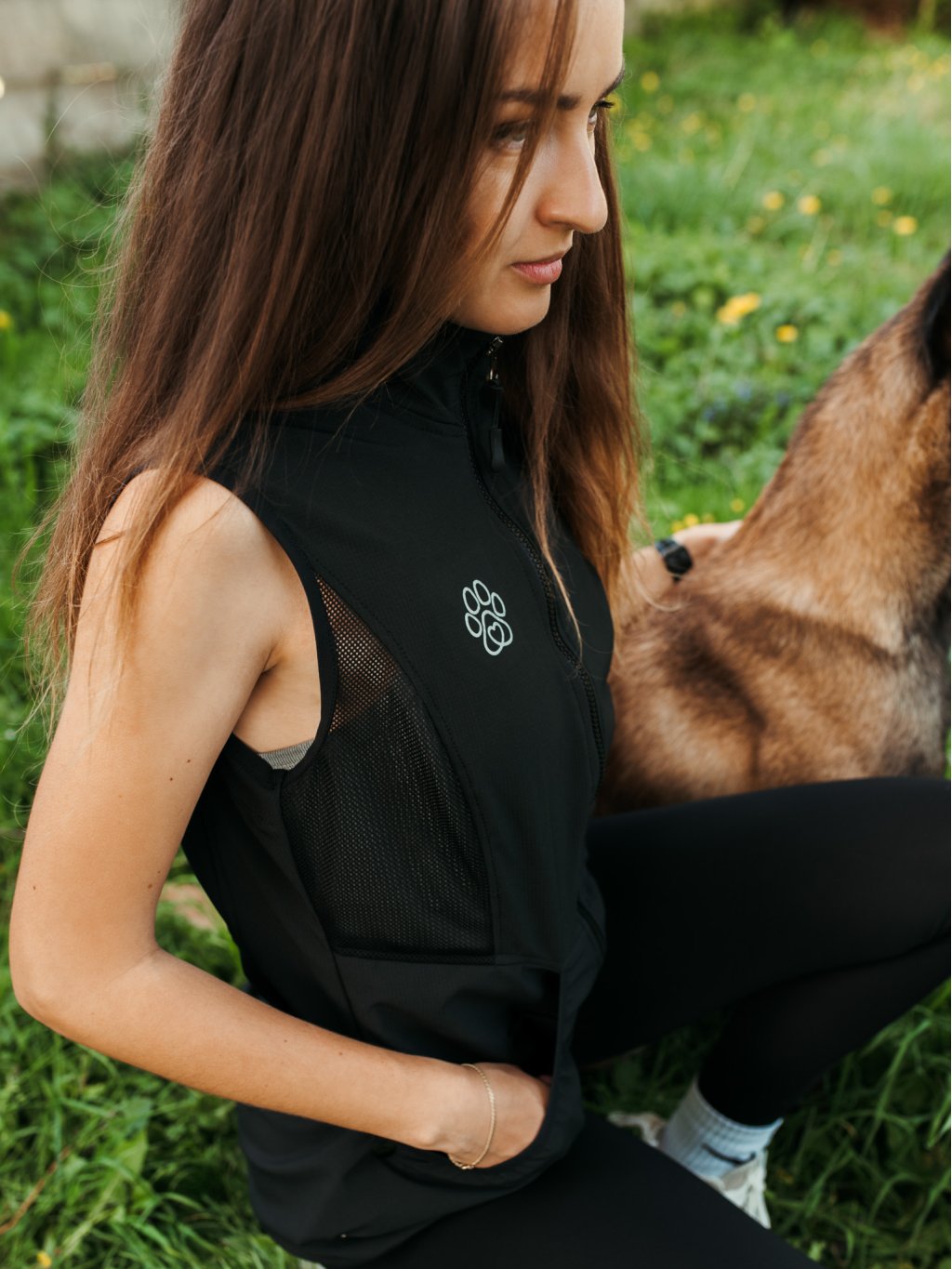 Dames Mesh zomer bodywarmer 4dox - zwart