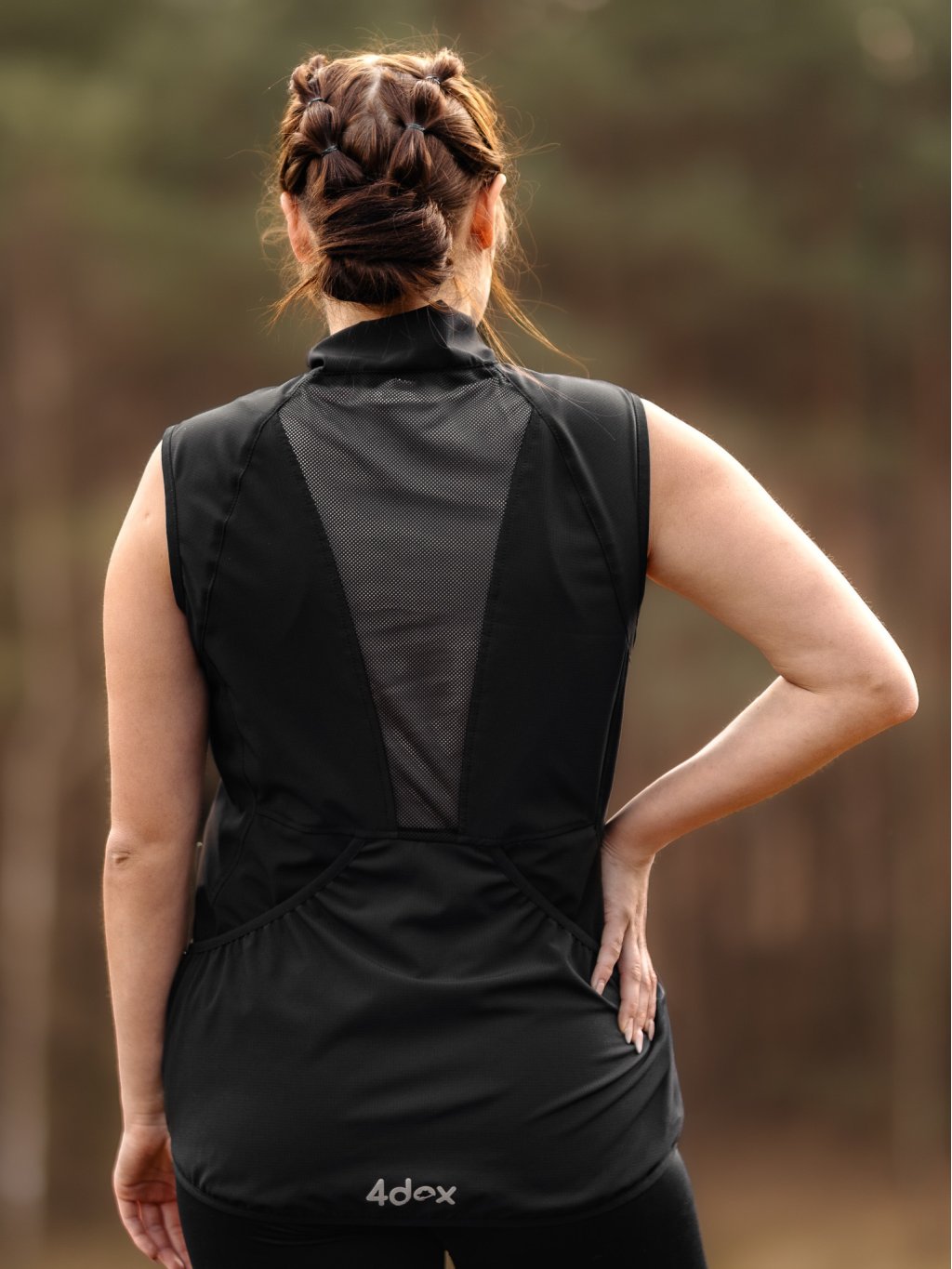 Dames Mesh zomer bodywarmer 4dox - zwart