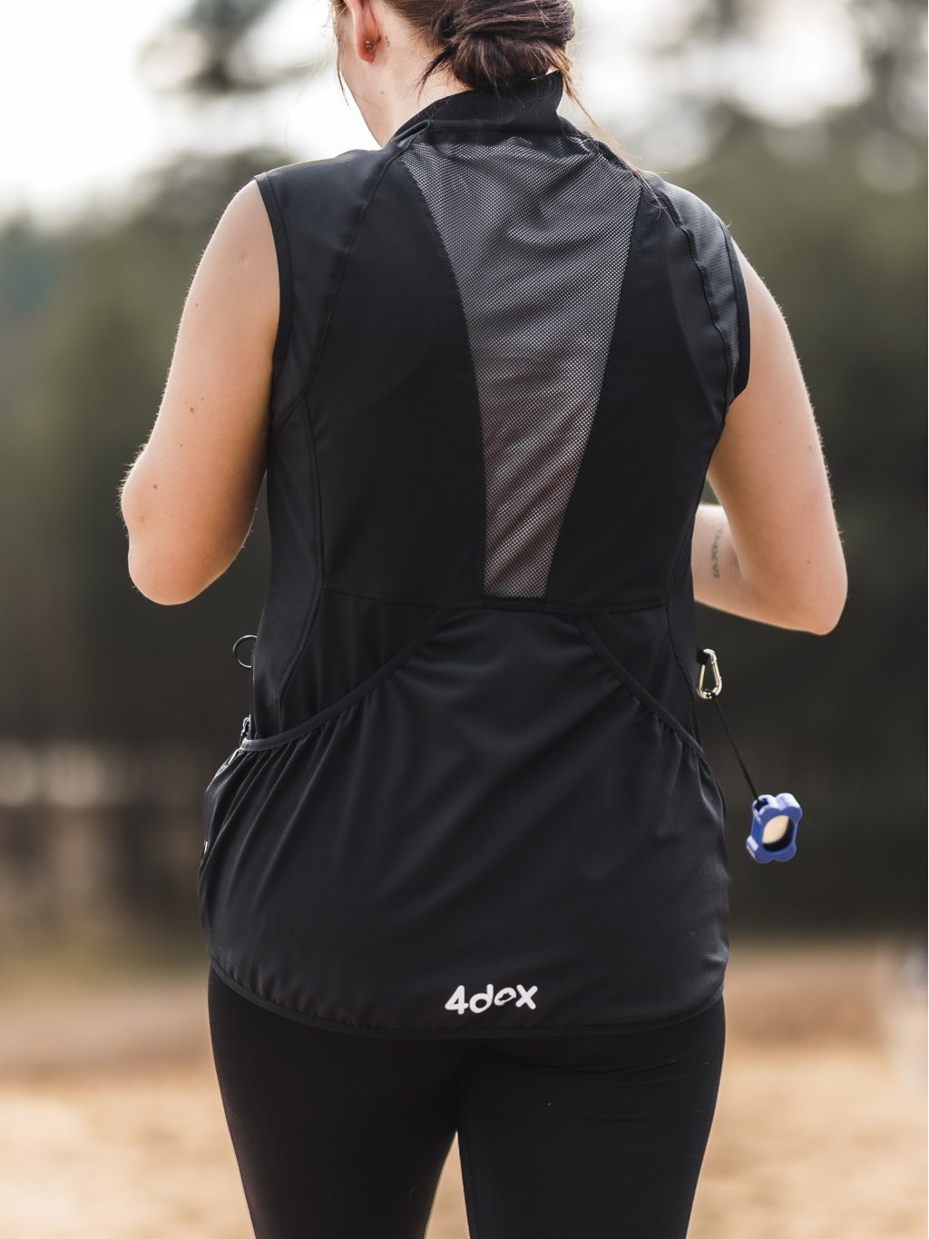 Dames Mesh zomer bodywarmer 4dox - zwart