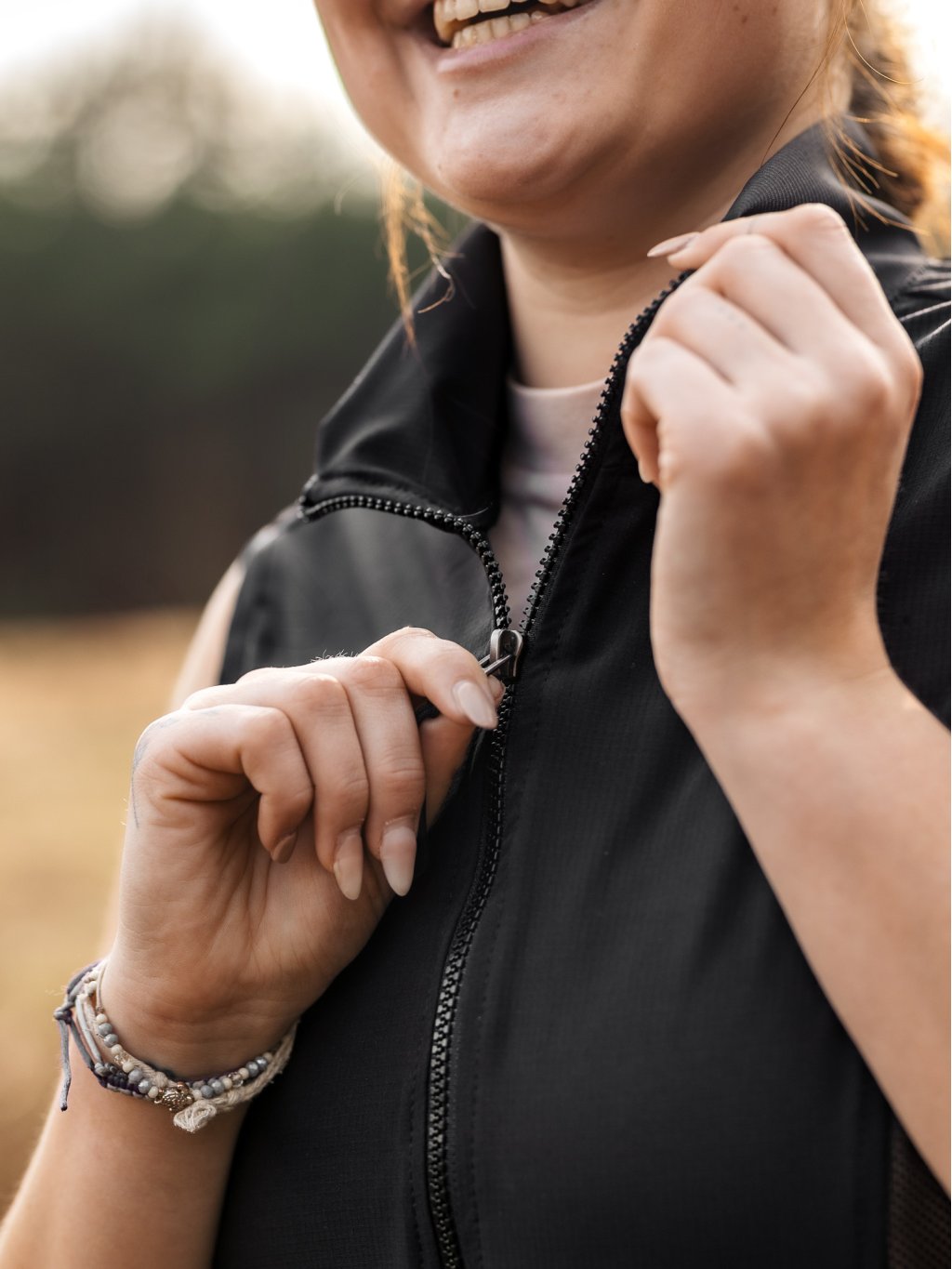 Dames Mesh zomer bodywarmer 4dox - zwart