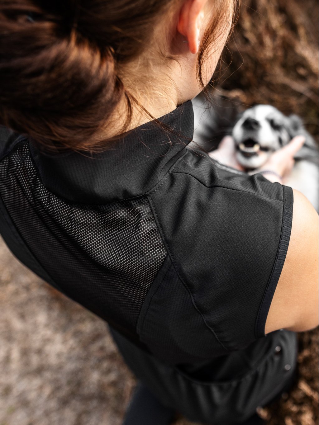 Dames Mesh zomer bodywarmer 4dox - zwart