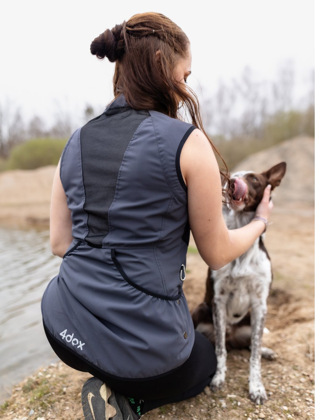 Dames Mesh zomer bodywarmer 4dox - metaal