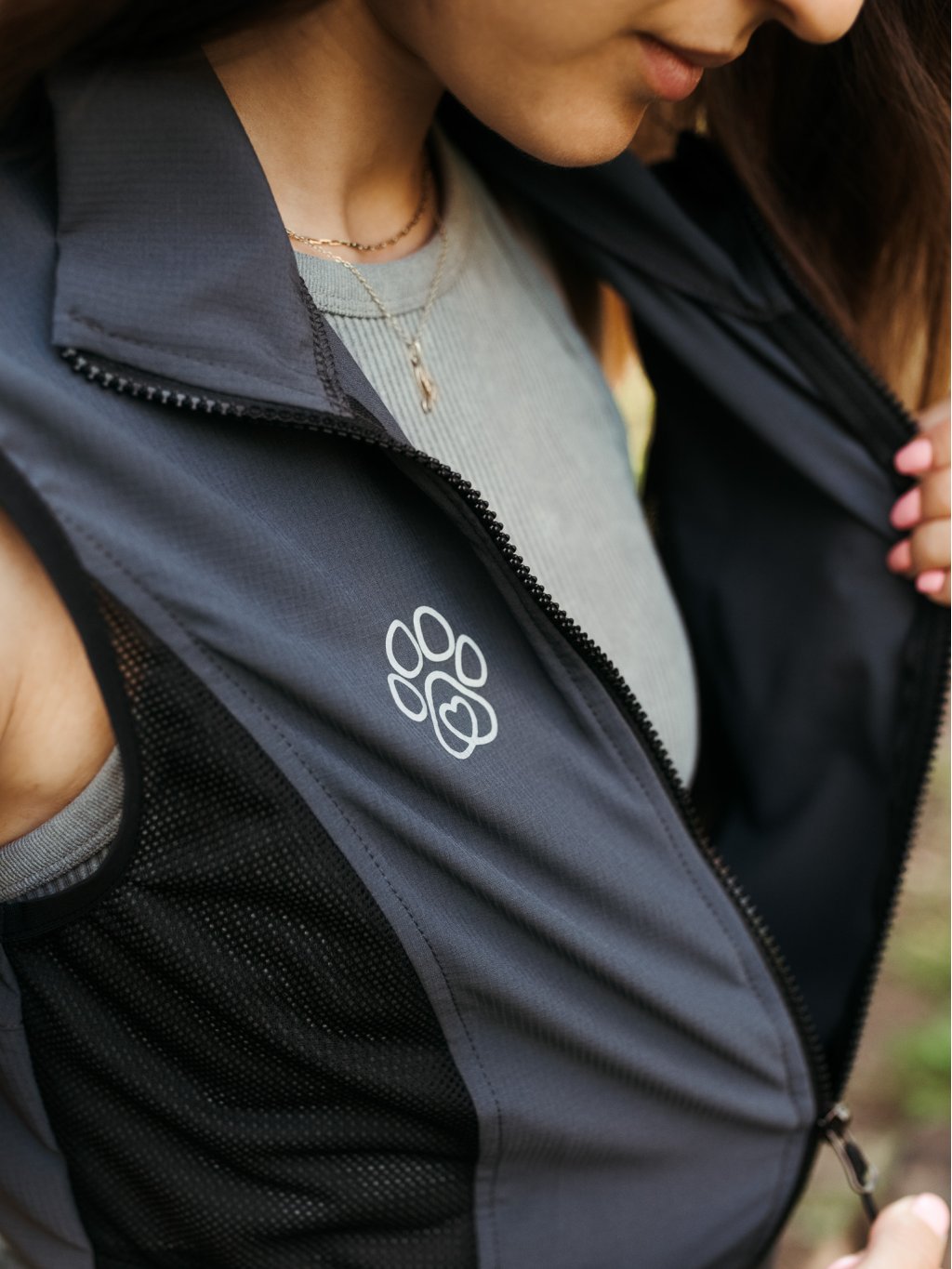 Dames Mesh zomer bodywarmer 4dox - metaal