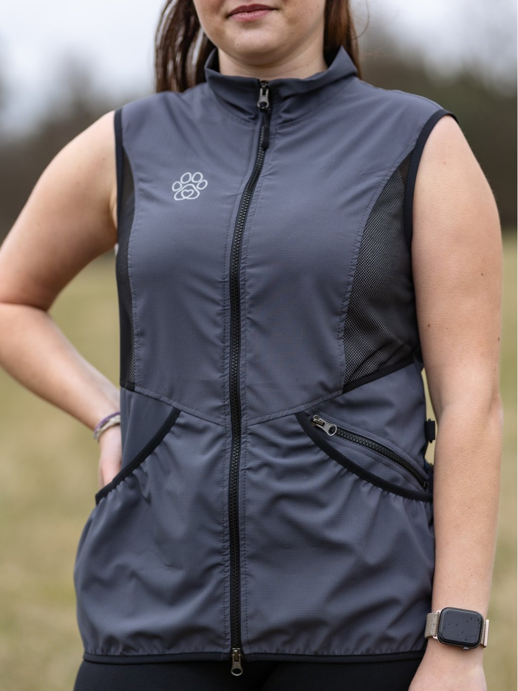 Dames Mesh zomer bodywarmer 4dox - metaal