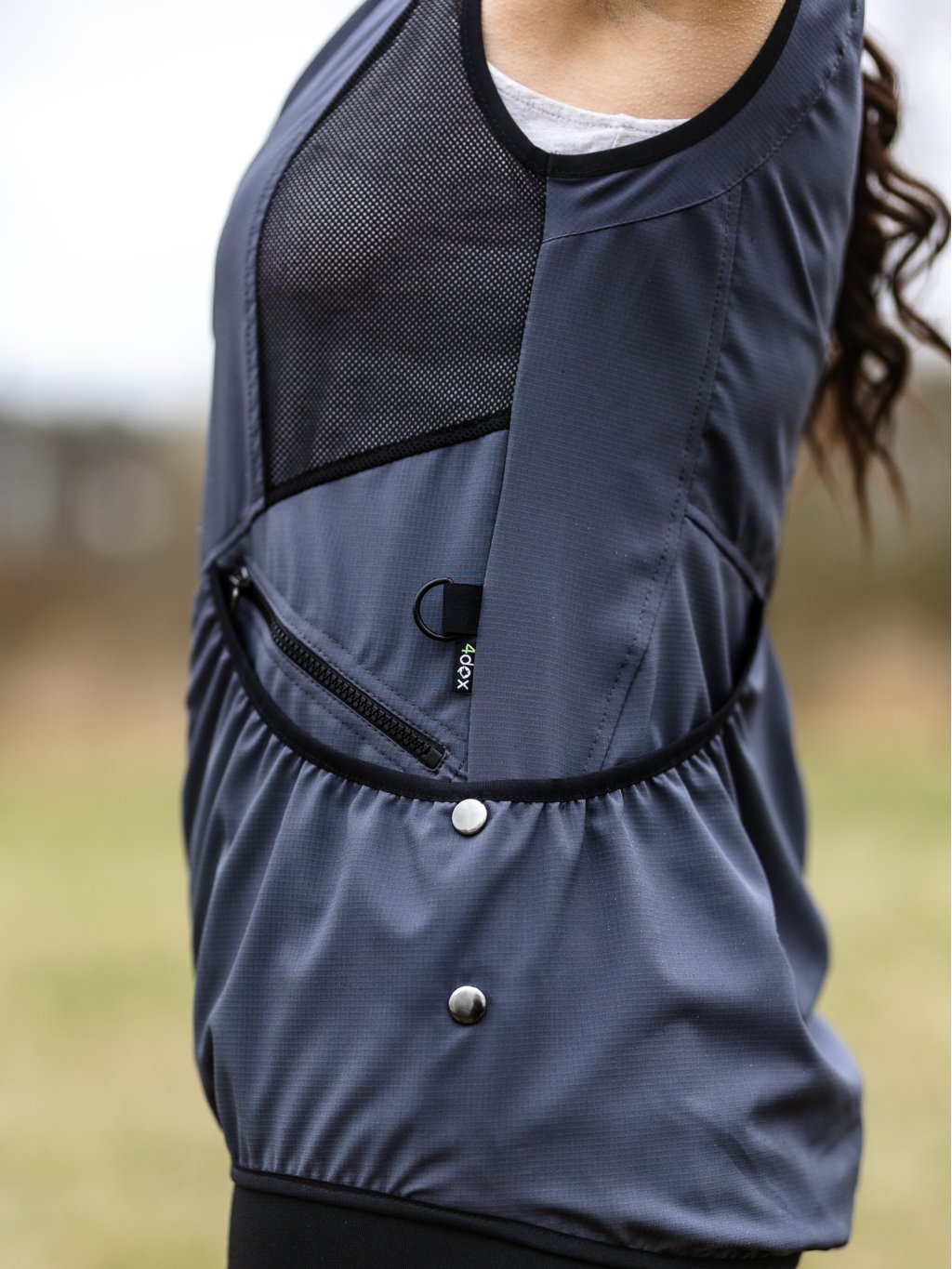 Dames Mesh zomer bodywarmer 4dox - metaal