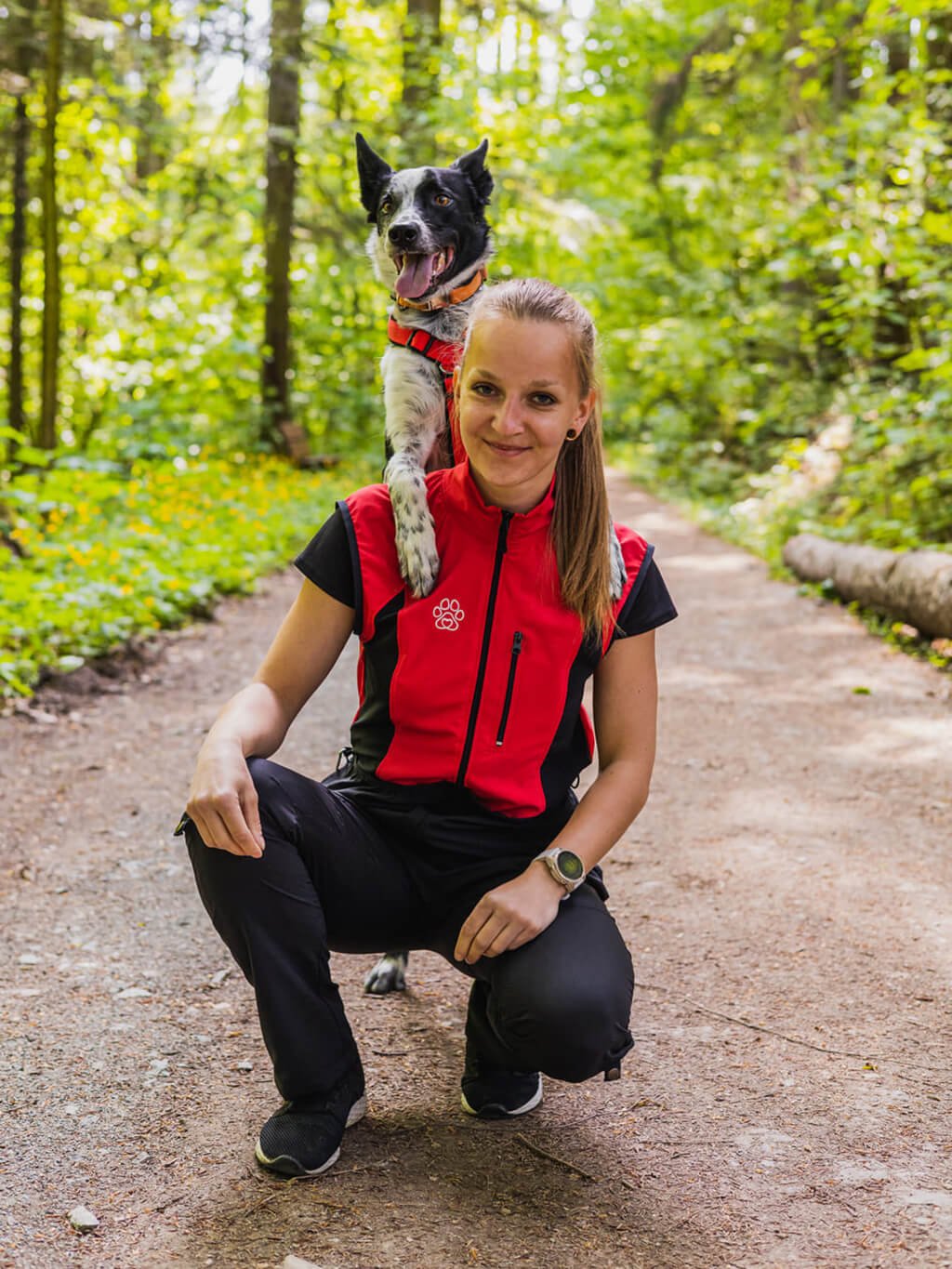 Ladies summer training vest - red