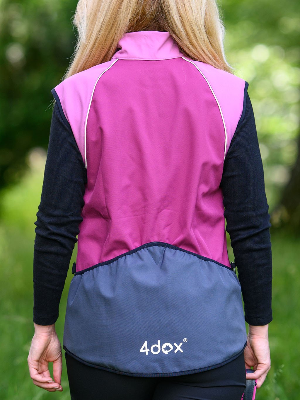 Women's training vest - RASPBERRY-LAVENDER