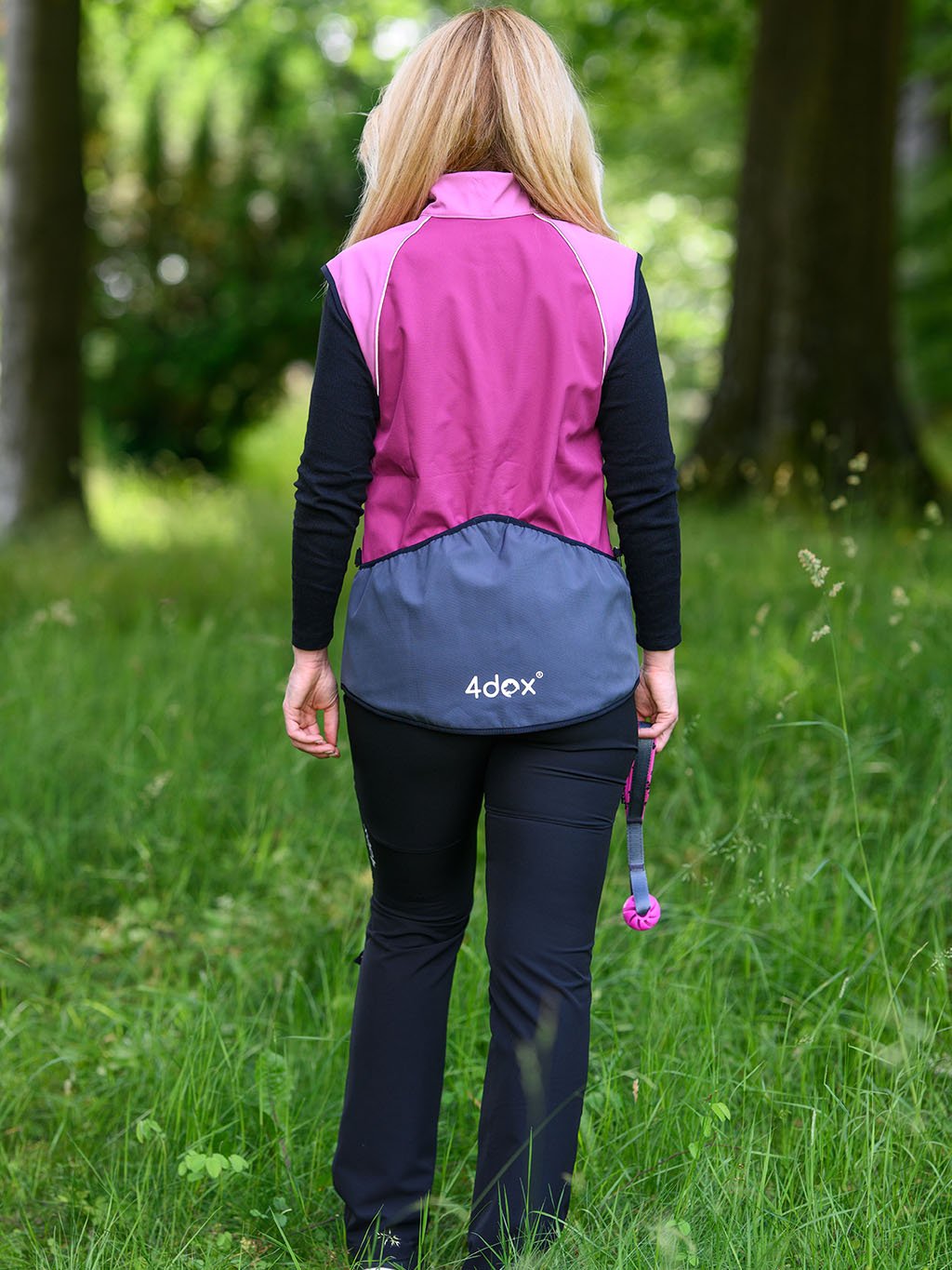 Women's training vest - RASPBERRY-LAVENDER