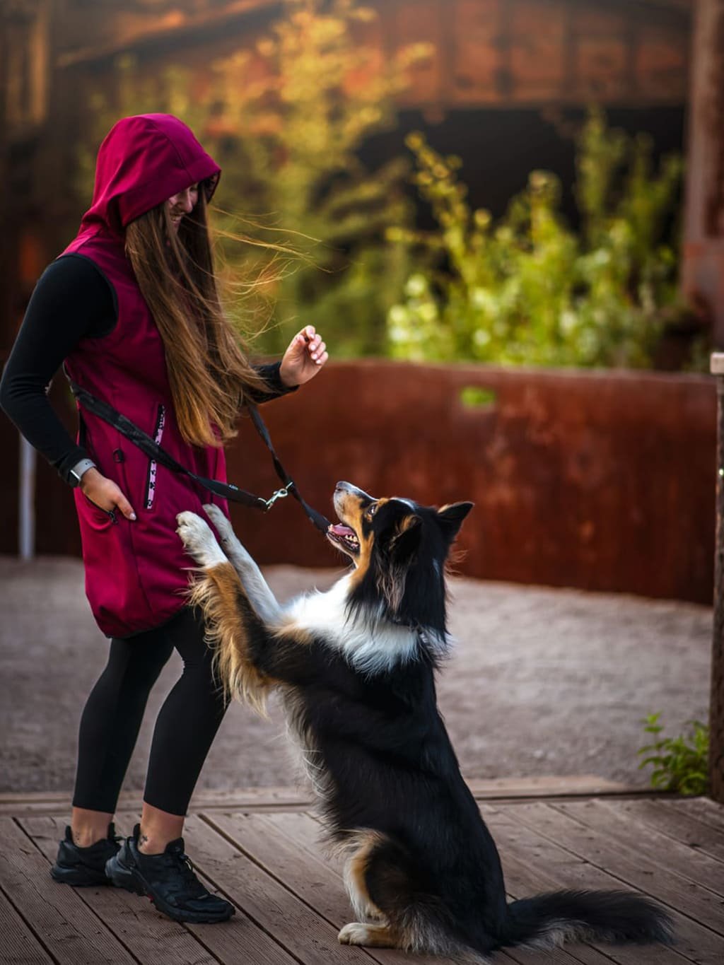 Training long vest - garnet 4dox