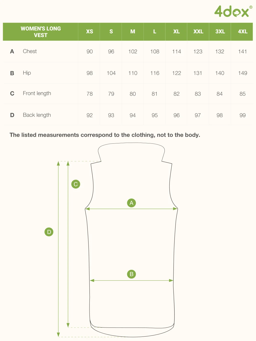 Training long vest - olive 4dox