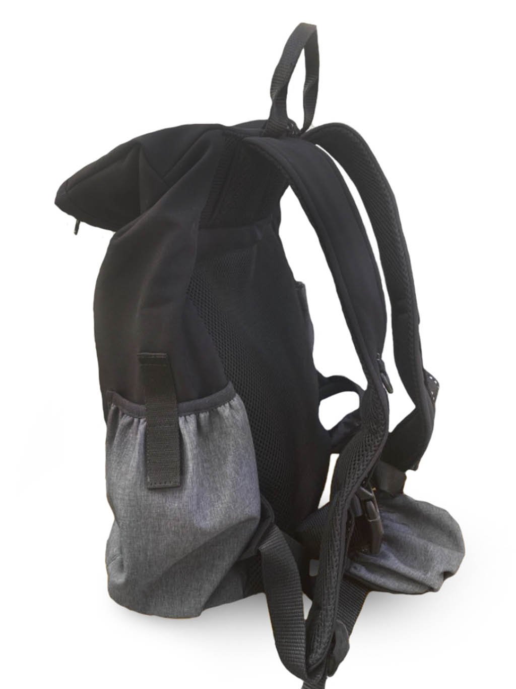 Training backpack with top zip fastening BLACK