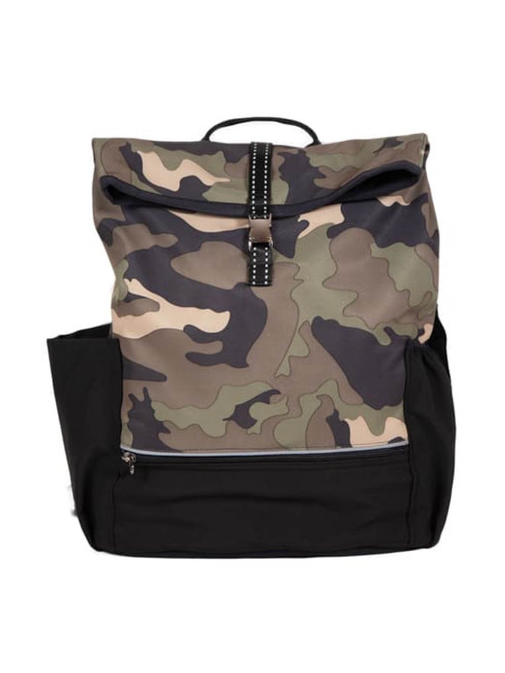 Training backpack with top zip fastening CAMOUFLAGE